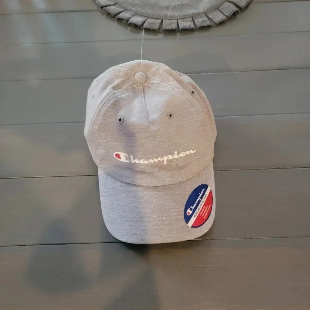 Champion Men's Unisex Gray Adjustable Relaxed Fit Hat Cap - OSFA